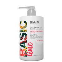 Ollin Basic Line Safflower Extract Shampoo - Ollin шампунь для ежедневного применения с экстрактом листьев камелии