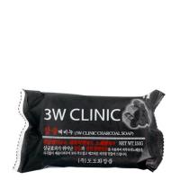 3W Clinic мыло кусковое с бамбуковым углем 
